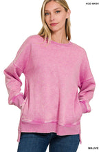 Load image into Gallery viewer, `Fleece Hi-low Sweatshirt With Pockets (Solid/Washed)