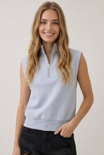 Load image into Gallery viewer, Ecru Luxe Scuba Half Zip