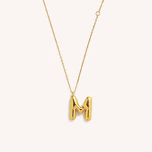 Load image into Gallery viewer, Bubble Initial Charm Necklaces- Gold