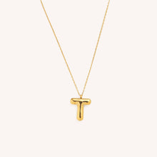 Load image into Gallery viewer, Bubble Initial Charm Necklaces- Gold