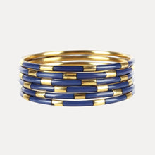 Load image into Gallery viewer, Navy Veda Bangles - Set of 6