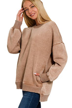 Load image into Gallery viewer, `Fleece Hi-low Sweatshirt With Pockets (Solid/Washed)