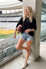 Load image into Gallery viewer, Gameday Contrast Trim Oversized Sweater Top