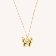 Load image into Gallery viewer, Bubble Initial Charm Necklaces- Gold