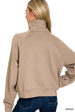 Load image into Gallery viewer, Scuba Half Zip Pullover With Kangaroo Pocket Zenana