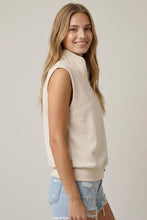 Load image into Gallery viewer, Ecru Luxe Scuba Half Zip