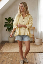 Load image into Gallery viewer, Lemon Drop Poplin Top
