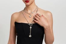 Load image into Gallery viewer, Pewter Crystal Necklace 3925