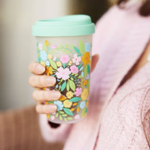 Load image into Gallery viewer, Floral Rush Glass Tumbler w/Silicone Lid