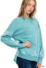 Load image into Gallery viewer, `Fleece Hi-low Sweatshirt With Pockets (Solid/Washed)