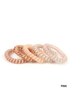 Load image into Gallery viewer, Assorted Hair Coil Ties Solid Flower Checker Zenana Consgt.