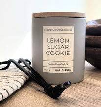Load image into Gallery viewer, 11oz. Stone Ceramic Candle w/Wood Lid