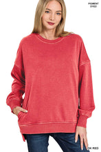 Load image into Gallery viewer, `Fleece Hi-Low Hem Pullover w/ pockets