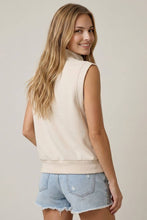 Load image into Gallery viewer, Ecru Luxe Scuba Half Zip