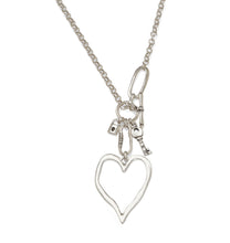 Load image into Gallery viewer, Handmade Big Heart Pewter Necklace - NN3553