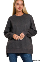Load image into Gallery viewer, `Fleece Hi-low Sweatshirt With Pockets (Solid/Washed)