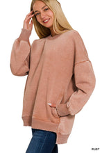 Load image into Gallery viewer, `Fleece Hi-Low Hem Pullover w/ pockets