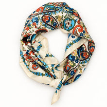 Load image into Gallery viewer, Paisley Print Silky Square Scarf