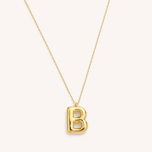 Load image into Gallery viewer, Bubble Initial Charm Necklaces- Gold