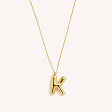 Load image into Gallery viewer, Bubble Initial Charm Necklaces- Gold