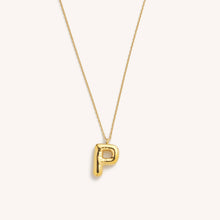 Load image into Gallery viewer, Bubble Initial Charm Necklaces- Gold