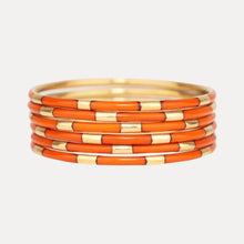 Load image into Gallery viewer, Burnt Orange Veda Bangles - Set of 6