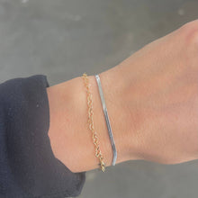 Load image into Gallery viewer, Micro Silver Herringbone Bracelet