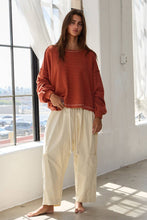 Load image into Gallery viewer, Open Back Oversize Reverse Stitched Top
