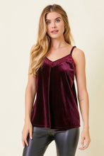 Load image into Gallery viewer, Vixon-Velvet Cami-Wine
