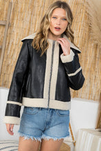 Load image into Gallery viewer, The Bomber-Faux Leather Jacket
