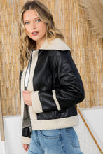 Load image into Gallery viewer, The Bomber-Faux Leather Jacket
