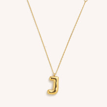 Load image into Gallery viewer, Bubble Initial Charm Necklaces- Gold

