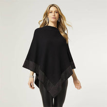 Load image into Gallery viewer, Tova Rhinestone Trim Poncho
