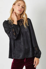 Load image into Gallery viewer, Set on Satin Blouse-Black
