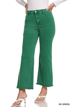 Load image into Gallery viewer, `Acid Wash Frayed Hem Straight Wide Denim Pants Zenana: MAHOGANY-156721 / S
