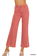 Load image into Gallery viewer, `Acid Wash Frayed Hem Straight Wide Denim Pants Zenana: SLEET-198094 / L
