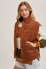 Load image into Gallery viewer, Quilted Puffer Vest-
