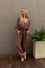 Load image into Gallery viewer, New Love-Relaxed Fit-Jumpsuit-Mocha
