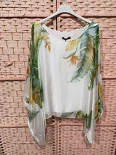 Load image into Gallery viewer, Italian Silk Blouse- Leaf Print
