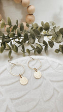 Load image into Gallery viewer, Gold Circle Teardrop|Everyday Earrings
