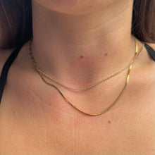 Load image into Gallery viewer, Micro Gold Herringbone Necklace
