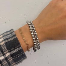 Load image into Gallery viewer, Waterproof Silver Ball Bracelets- small, medium or large
