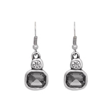 Load image into Gallery viewer, Smoky Crystal Pewter Earrings
