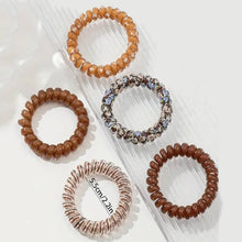 Load image into Gallery viewer, Assorted Hair Coil Ties Solid Flower Checker Zenana Consgt.
