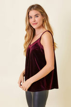 Load image into Gallery viewer, Vixon-Velvet Cami-Wine
