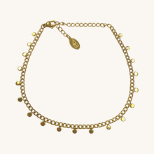 Load image into Gallery viewer, Gold Mini Disk Anklet
