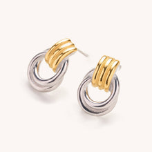 Load image into Gallery viewer, Nya Mixed Metal Knot Studs

