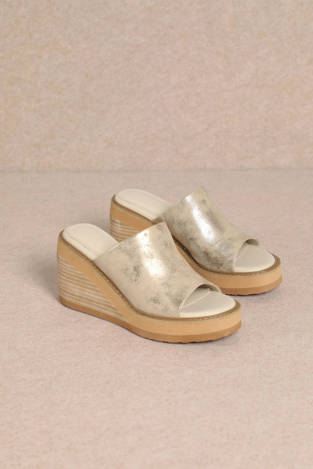 Peep Toe Platform Wedge Heel