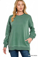 Load image into Gallery viewer, `Fleece Hi-Low Hem Pullover w/ pockets
