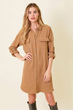 Load image into Gallery viewer, Jessica-Shirt Dress-Toffee
